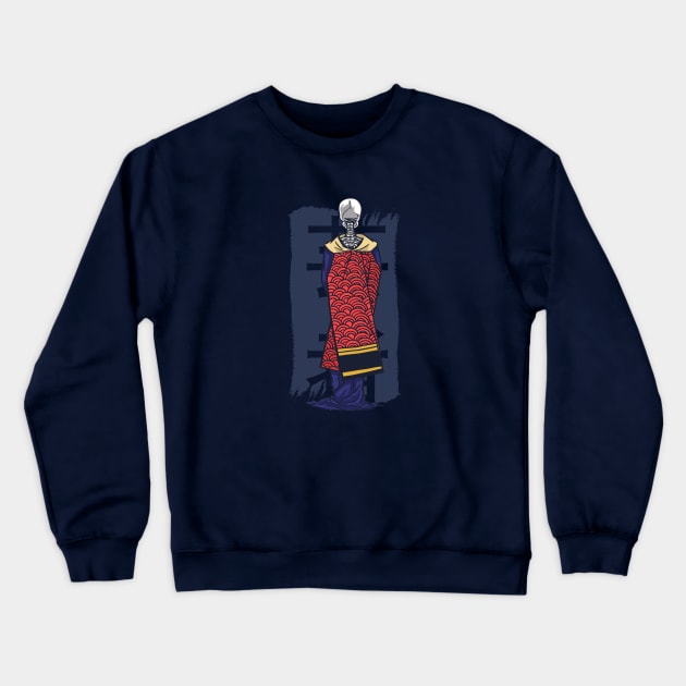 Japanese Skeleton Geisha Crewneck Sweatshirt by SLAG_Creative